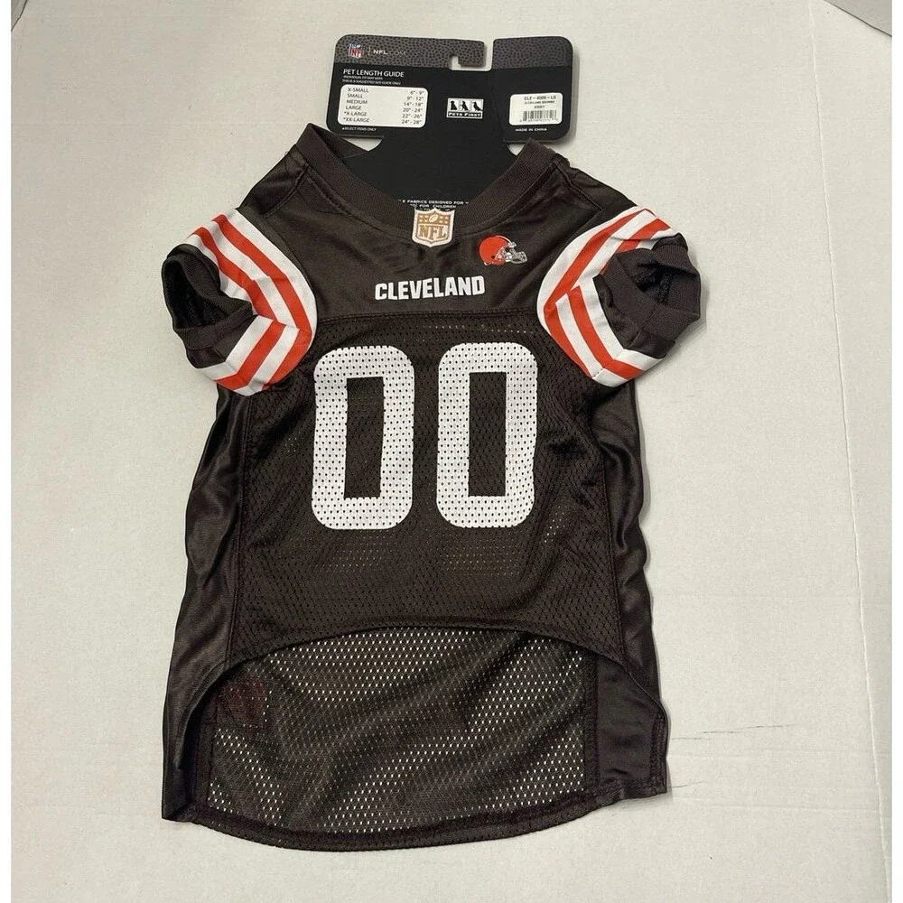 Pets First NFL Cleveland Browns Mesh Jersey for Dogs Size L New With Tag